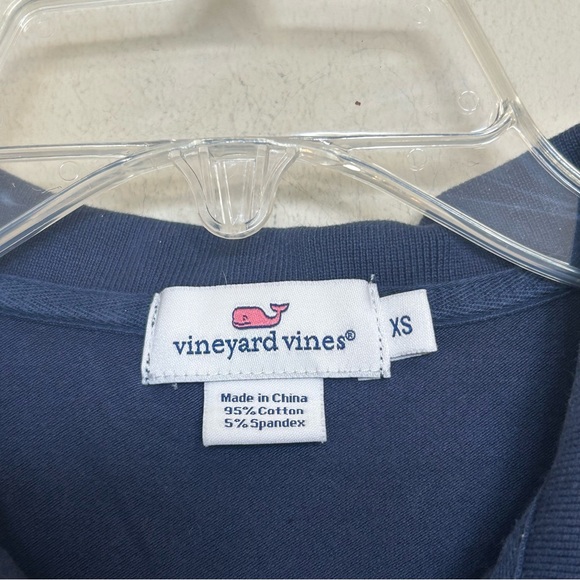 608.  Vineyard Vines boys Dark Blue Polo Shirt size xs - Picture 3 of 5